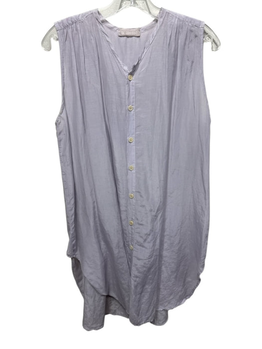 CP Shades Size XS Light Purple Cotton & Silk Sleeve Cut Outs Button Up Dress Light Purple / XS