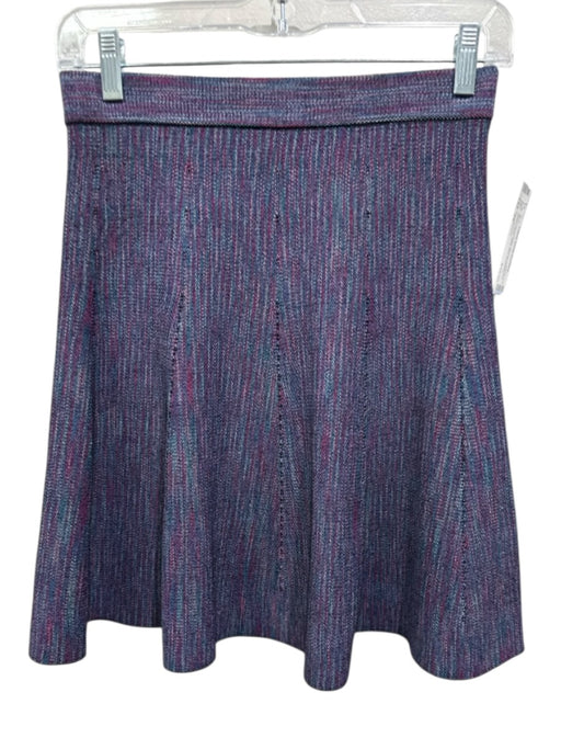 Club Monaco Size XS Blue, Pink & Purple Viscose Blend Knit Elastic Waist Skirt Blue, Pink & Purple / XS