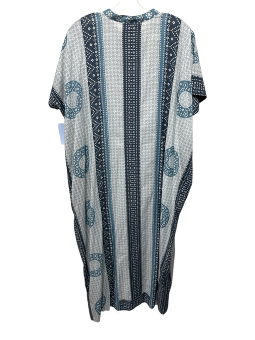 India Collection Emerson Fry Size One Size Slate Blue Cotton Geometric Dress Slate Blue / One Size