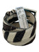 AL & C White & Brown Leather Pony Hair Zebra Print Silver Tone Buckle Belts White & Brown / 32