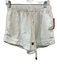 Bassike Size 2 White Cotton Elastic Drawstring Waist Pockets Shorts White / 2