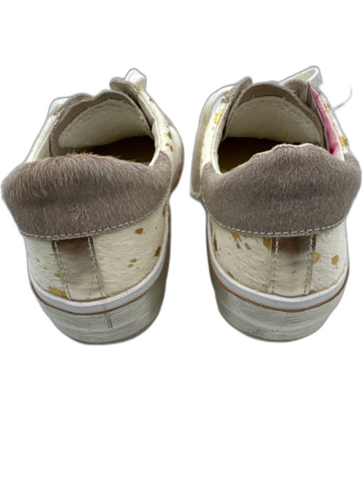 Dolce Vita Shoe Size 8 Cream, Gray, Multi Pony Hair Low Top Lace Up Sneakers Cream, Gray, Multi / 8