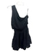 Kourt Size S Black Polyester One Shoulder Sleeveless Smocked Waist Dress Black / S