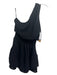 Kourt Size S Black Polyester One Shoulder Sleeveless Smocked Waist Dress Black / S