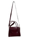 No Brand Burgundy Red Faux Leather Embossed Crossbody Gold Hardware Bag Burgundy Red / S