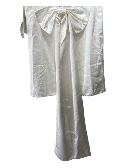 Sister Jane Size M White Polyester & Viscose Back Zip Sleeveless Sash Inc Dress White / M