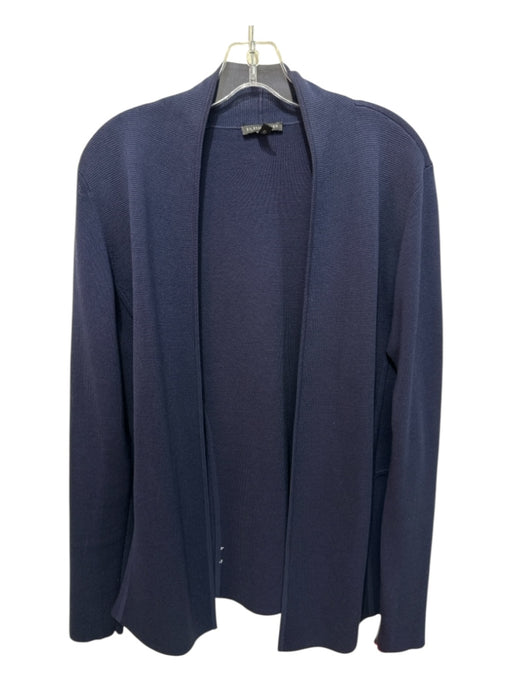 Eileen Fisher Size M Navy Blue Open Front Knit Long Sleeve Cardigan Navy Blue / M