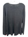 Eileen Fisher Size XL Dark Gray Merino Wool Zip Long Sleeve Knit Top Dark Gray / XL