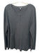 Eileen Fisher Size XL Dark Gray Merino Wool Zip Long Sleeve Knit Top Dark Gray / XL