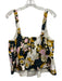 Zimmermann Size 3 Yellow, Pink, Brown Cotton Sleeveless Floral Elastic Top Yellow, Pink, Brown / 3
