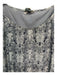 Joie Size S Grey & Black Silk Snake Print Smocked Waist Round Neck Dress Grey & Black / S