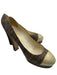 Chanel Shoe Size 41 Gray & Beige Jute & Patent round toe Woven Platform Pumps Gray & Beige / 41