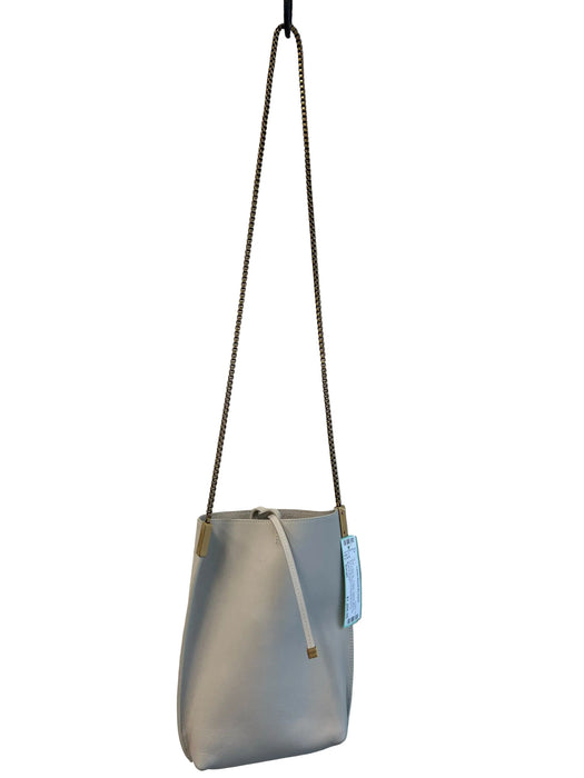 Saint Laurent Cream Leather Brass Hardware Chain Strap Card holder Tie Top Bag