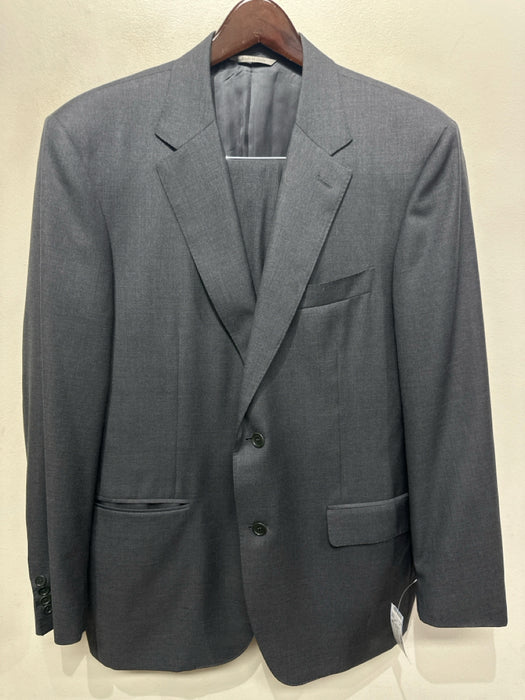 Canali Gray Wool Solid 2 Button Men's Suit