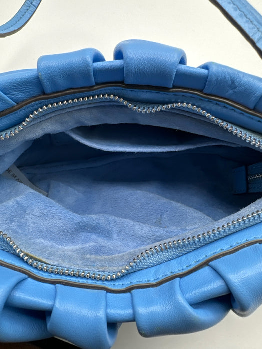 Staud Blue Leather Rouched shoulder bag Bag