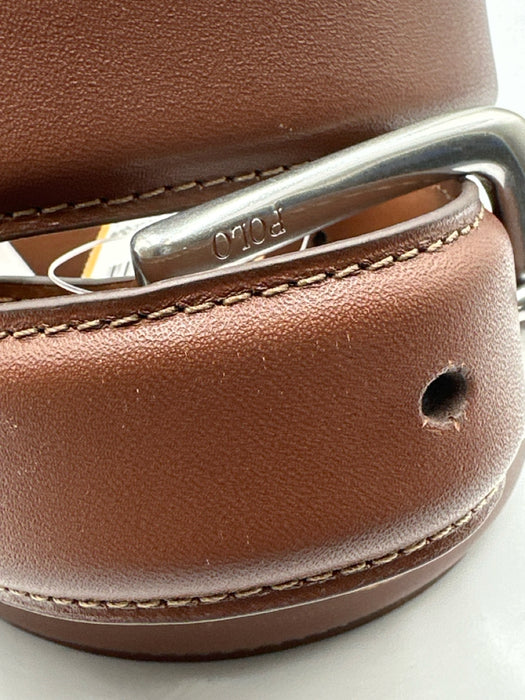 Polo Brown Leather Solid Men's Belt