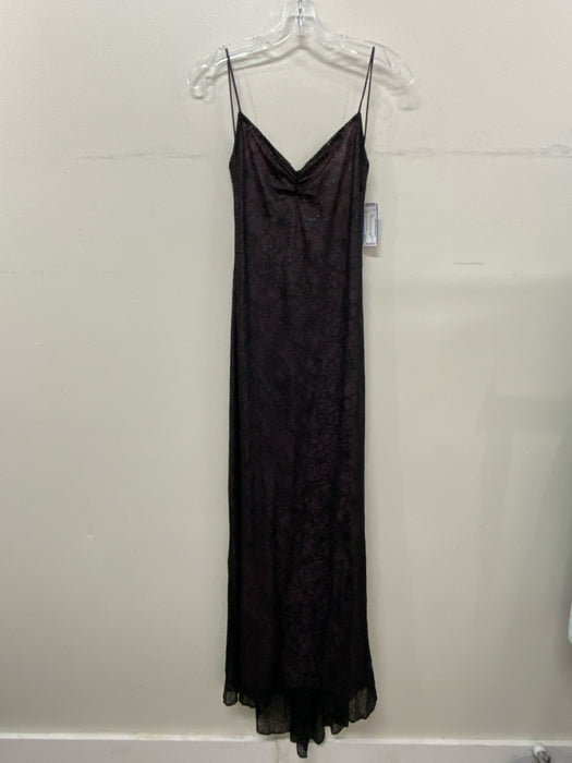 Laundry by Shelli Segal Size 2 Black & Purple Polyester Spaghetti Strap Gown