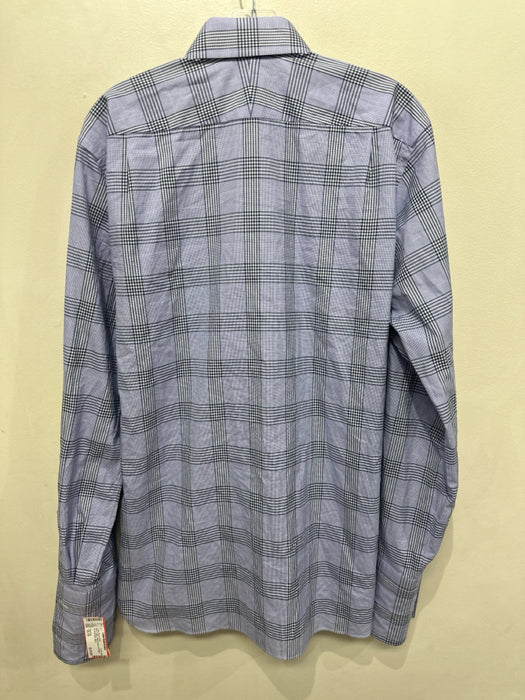 Tom Ford Size 15.75 Blue Cotton Plaid French Cuff Button up Long Sleeve Shirt