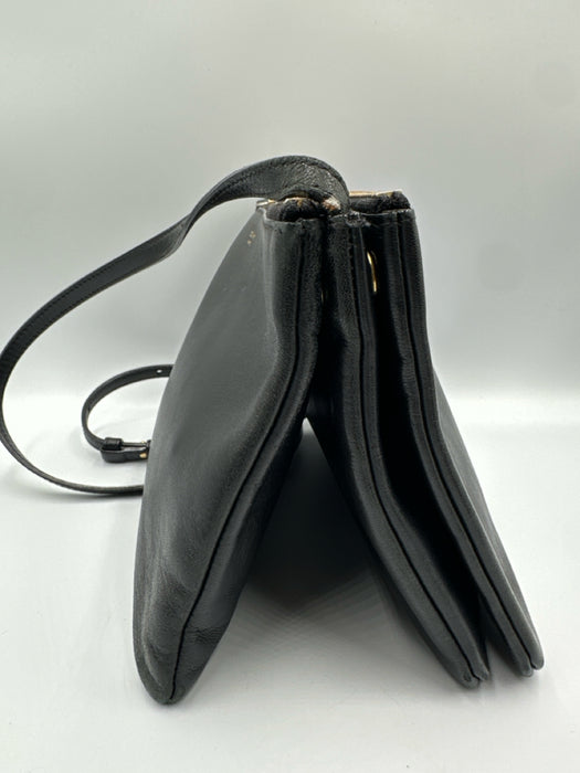 Celine Black Leather Zip Top Multi attachment Gold Hardware Dust Bag Incl. Bag