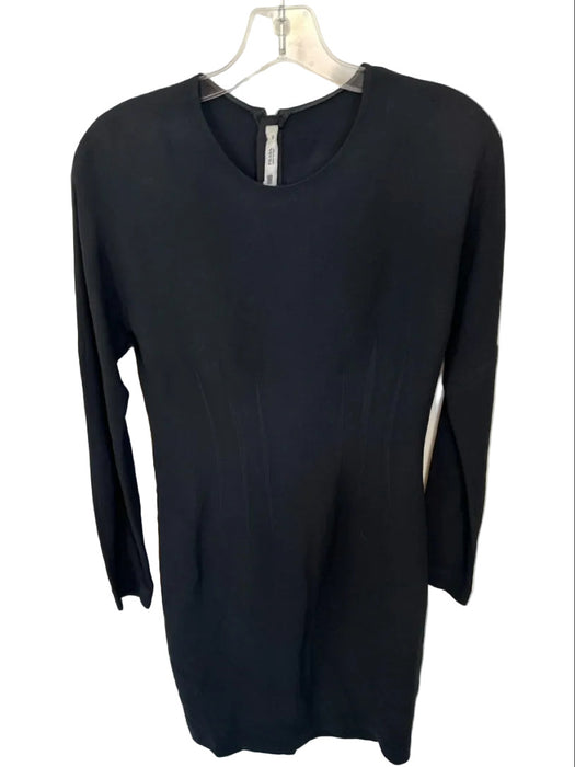 Prada Size 40 Black Long Sleeve Back Zip Dress