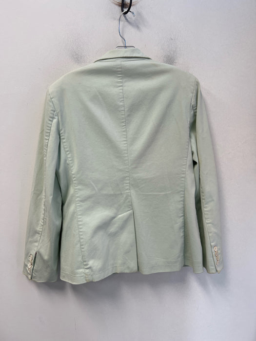 Piazza Sempione Size 48 Mint Cotton Pocket Square Detail Button Down Blazer