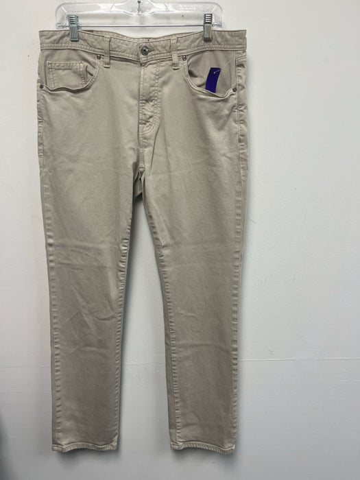 Johnnie O Size 35 Beige Rayon Blend Solid Men's Pants