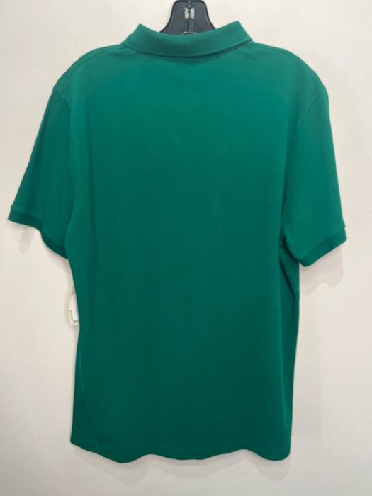 Burberry Size XXL Green Cotton Solid Polo Men's Short Sleeve