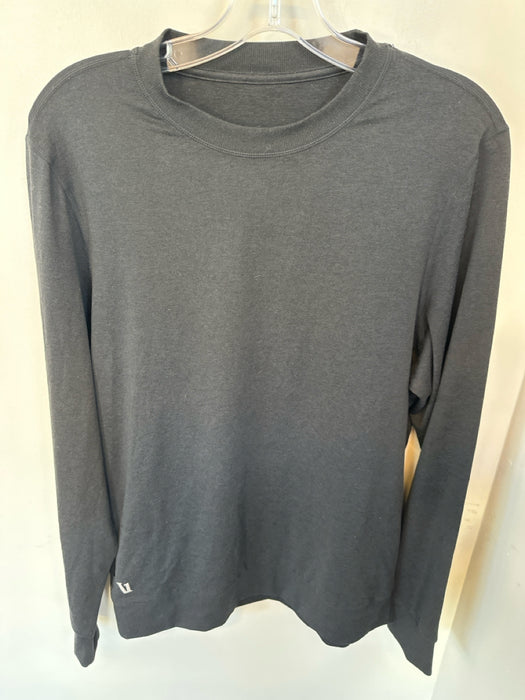Vuori Black Recycled Polyester Solid Long Sleeve Athletic Men's Pullover