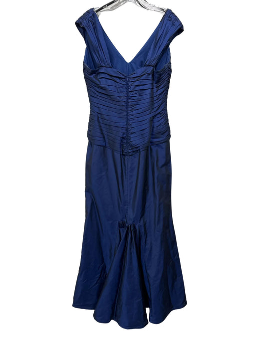 Tadashi Collection Size 10 Navy Blue Polyester Blend Taffeta Sleeveless Gown