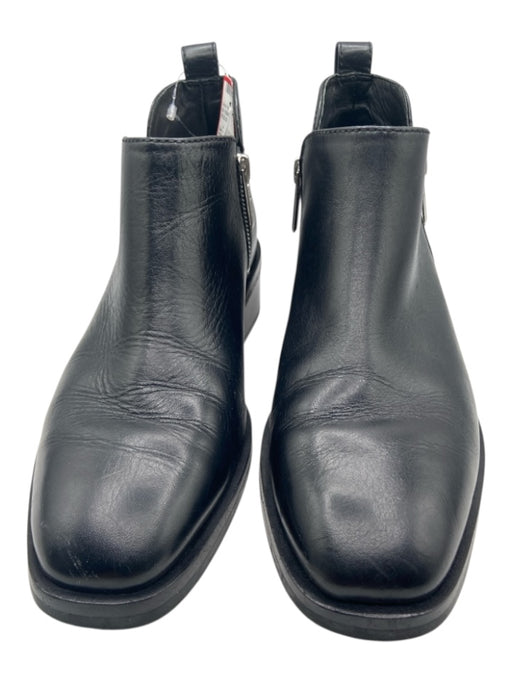 3.1 Phillip Lim Shoe Size 37 Black Leather Silver Hardware Zippers Flat Booties Black / 37