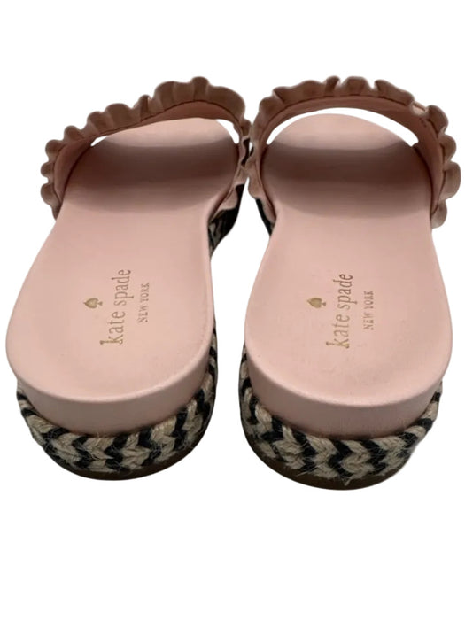 Kate Spade Shoe Size 8 Light Pink Leather Upper Ruffle Detail Platform Sandals Light Pink / 8