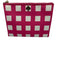 Kate Spade Pink & White Leather Zip Close Gingham Clutch Pink & White