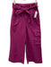 Veronica Beard Size 28 Pink Cotton High Rise Wide Leg Tie Belt Cargo Pants Pink / 28