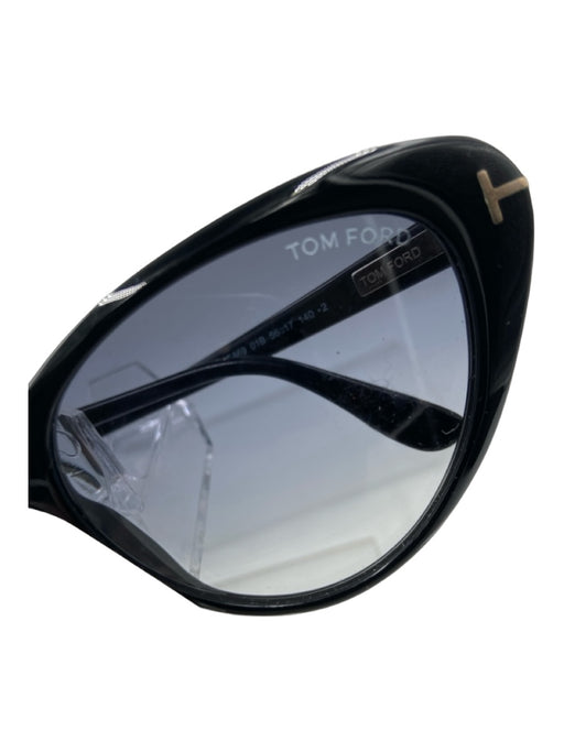 Tom Ford Black Acetate Gradient Lens Cat Eye Sunglasses Black