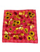 Gucci Red, Pink & Orange Silk Sunflower Plaid scarf Red, Pink & Orange