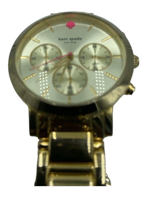 Kate Spade Gold Stainless steel Circle face Pink accents Watches Gold