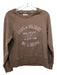 Zadig & Voltaire Size L Brown Cotton Crew Neck graphic Metallic Thread Sweater Brown / L