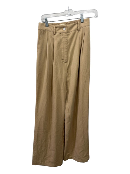 Donni Size XS Tan Brown Lyocell Elastic Waist Pleat Trouser High Rise Pants Tan Brown / XS