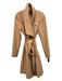 Cole Haan Size 12 Camel Brown Wool Blend Sash Coat Camel Brown / 12