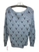 Skull Cashmere Size S Blue & Black Cashmere Wide Neck Steer Skull Sweater Blue & Black / S