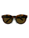 Chimi Eye Wear Dark Brown Print Acetate round Tortoise Sunglasses Dark Brown Print