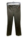 Theory Size 00 Dark Olive Green Lamb leather Hook & Zip Slim Straight Leg Pants Dark Olive Green / 00