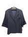 Harvey Faircloth Size 2 Navy Blue Button Breast Pocket Half Sleeve Top Navy Blue / 2