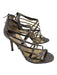 Jimmy Choo Shoe Size 36 Silver Gray Leather Stiletto Back Zip Caged Sandal Pumps Silver Gray / 36
