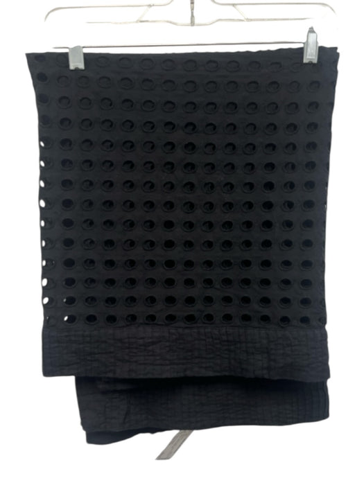 Solid & Striped Size One Size Black Cotton Eyelet Circle Cut Outs Wrap Coverup Black / One Size