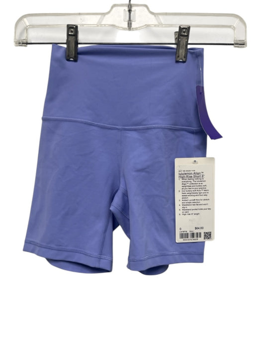 Lululemon Size 0 Light Purple Nylon & Lycra High Rise Stretch Athletic Shorts Light Purple / 0