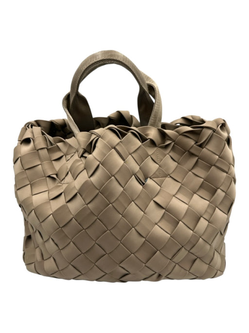 Naghedi Taupe Brown Neoprene Woven Double Handle Tote Pouch Included Bag Taupe Brown / M