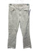 Mother Size 27 White Cotton Blend Straight Leg Frayed Hem Cropped Jeans White / 27