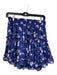 Misa Size S Navy & Multi Viscose Stretch Waist Floral Ruffle Detail Skirt Navy & Multi / S