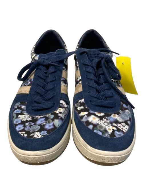 Gola Shoe Size 9 Navy & Multi Suede round toe lace up Low Top Floral Sneakers Navy & Multi / 9